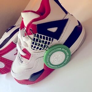 Jordan 4 retro toddler size 5c red black white